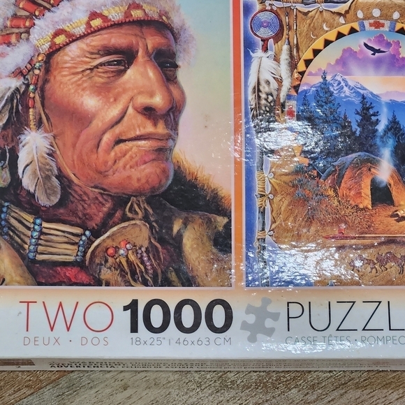 2 Ceaco 1000 pc Puzzle C Frizzell Lodge Ancestors Distant View 3204-1 Sealed New - Picture 3 of 10